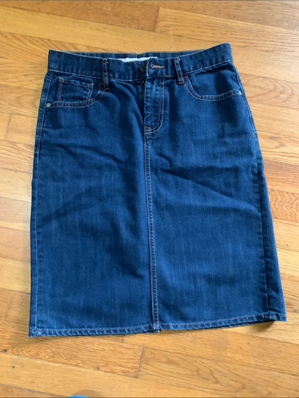 Old Navy Dark Blue Denim Pencil Skirt